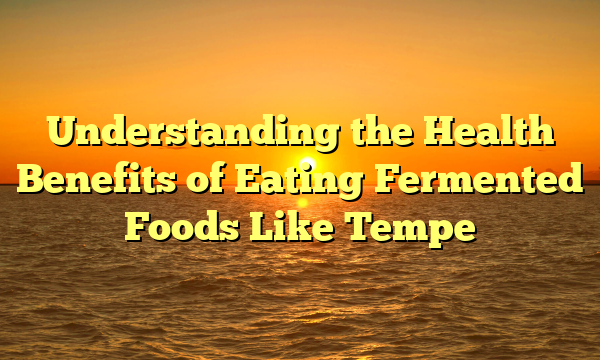 Understanding the Health Benefits of Eating Fermented Foods Like Tempe